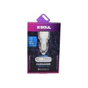 Cargador De Auto SOUL USB + Cable de Carga Rápida Lightning