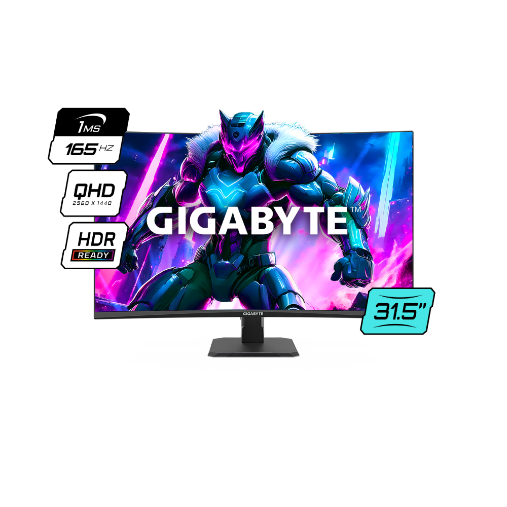 Monitor Gigabyte Curvo 31.5 VA 1500R 165Hz 1Ms GS32QC SA1