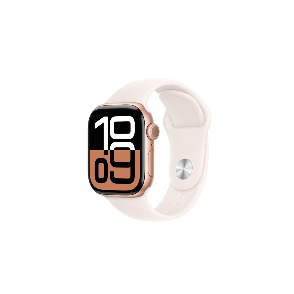Apple Watch Series 10 GPS 46mm Rose Gold Aluminium Case with Light Blush Sport Band - M/L