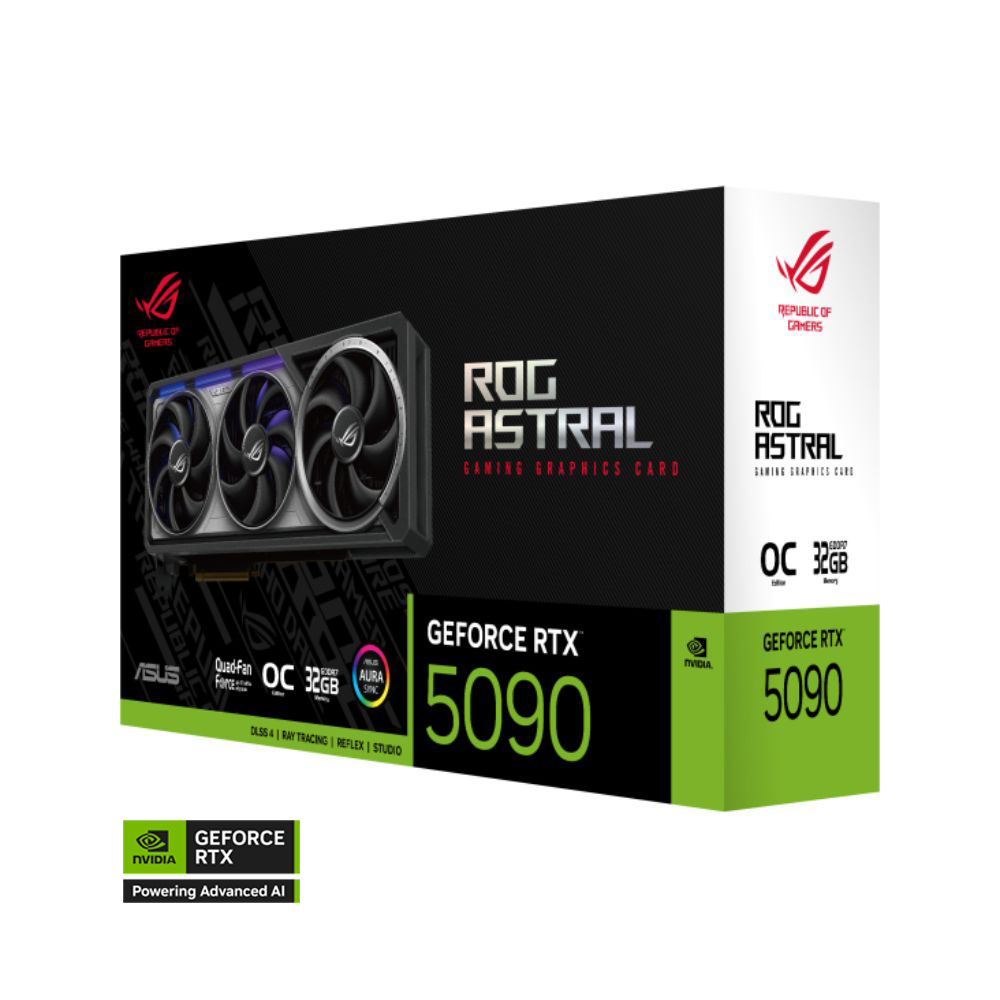 Placa de video ROG Astral GeForce RTX 5090 32 GB GDDR7 Edición OC 2610 MHz