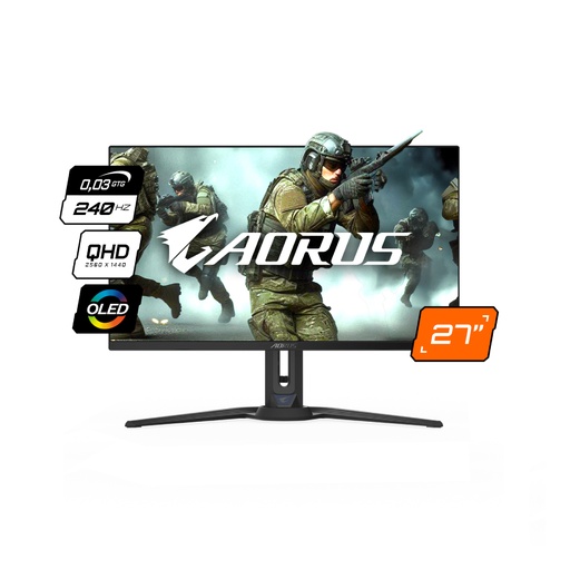 [AORUS FO27Q3 SA1] Monitor Gigabyte 27 OLED 360Hz 0,03 Ms GTG FO27Q3 SA1
