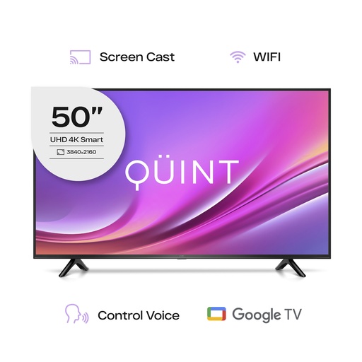 [QT-50UHD20312-257] Smart Tv QÜINT  50" Google TV UHD QT4